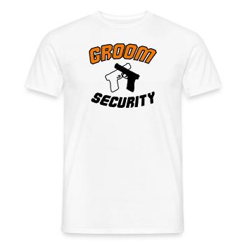 Groom Security - Männer T-Shirt - Weiß - Vorne - AI Model Male 178 dark (178cm)