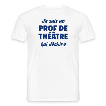 Je suis un prof de théâtre - T-shirt homme - blanc - Devant - AI Model Male 178 dark (178cm)