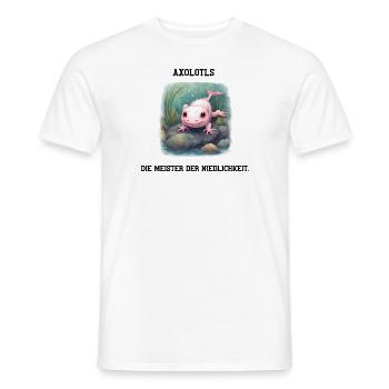 Axolotls die Meister der Niedlichkeit - Männer T-Shirt - Weiß - Vorne - AI Model Male 178 dark (178cm)