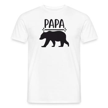 Papa ours, protecteur - T-shirt homme - blanc - Devant - AI Model Male 178 dark (178cm)