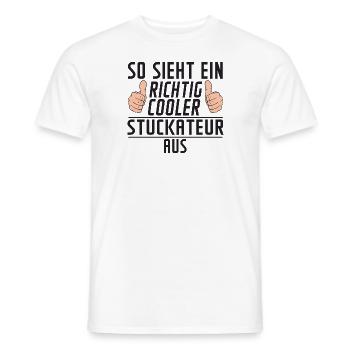 Stuckateur | Innenausbau | | Humor | Spruch - Männer T-Shirt - Weiß - Vorne - AI Model Male 178 dark (178cm)