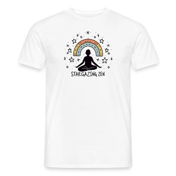 Observation des étoiles Zen - T-shirt homme - blanc - Devant - AI Model Male 178 dark (178cm)