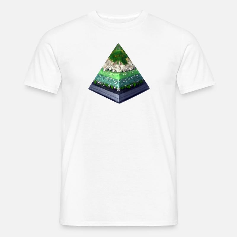 Baum der Seelen Pyramide - Männer T-Shirt - Weiß