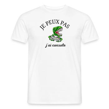 I can't I consoled - Men's T-Shirt - white - Front - AI Model Male 178 dark (178cm)