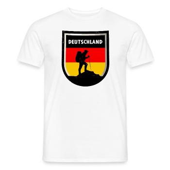 Drapeau de l’Allemagne Drapeau allemand Utilisé Look Homeland - T-shirt homme - blanc - Devant - AI Model Male 178 dark (178cm)