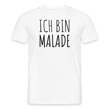 Ich bin malade - T-shirt homme - blanc - Devant - AI Model Male 178 dark (178cm)