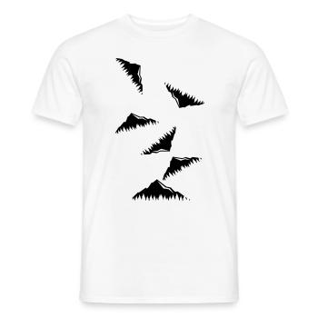 Berge Mountains icon - Männer T-Shirt - Weiß - Vorne - AI Model Male 178 dark (178cm)