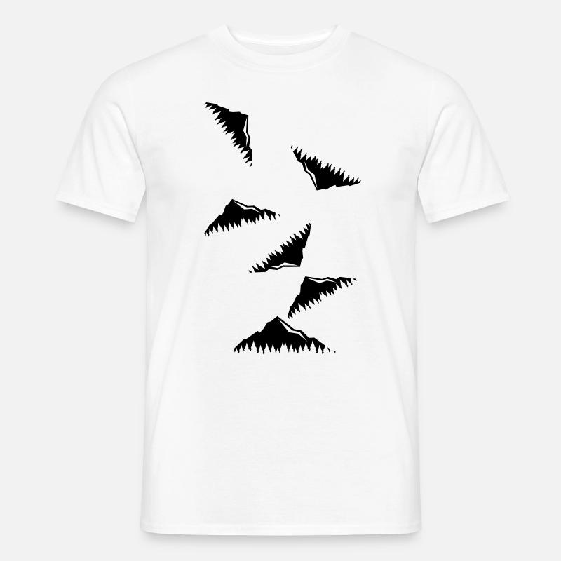 Berge Mountains icon - Männer T-Shirt - Weiß
