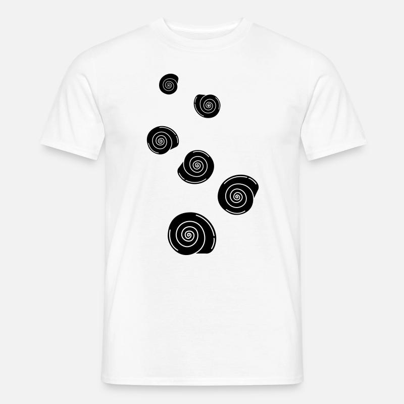 Muschel schnecke - Männer T-Shirt - Weiß