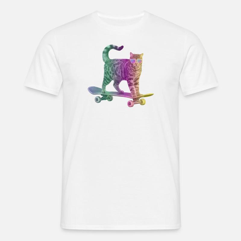 Skøjteløb kat - T-shirt til herrer - hvid