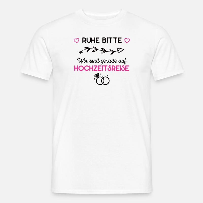 Hochzeitsreise Flittern Flitterwochen Reise Urlaub - Männer T-Shirt - Weiß