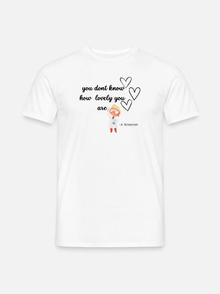 A Scientist in love - Männer T-Shirt - Weiß