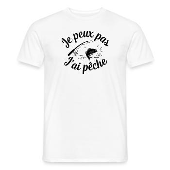 I can't I have Fishing - Männer T-Shirt - Weiß - Vorne - AI Model Male 178 dark (178cm)