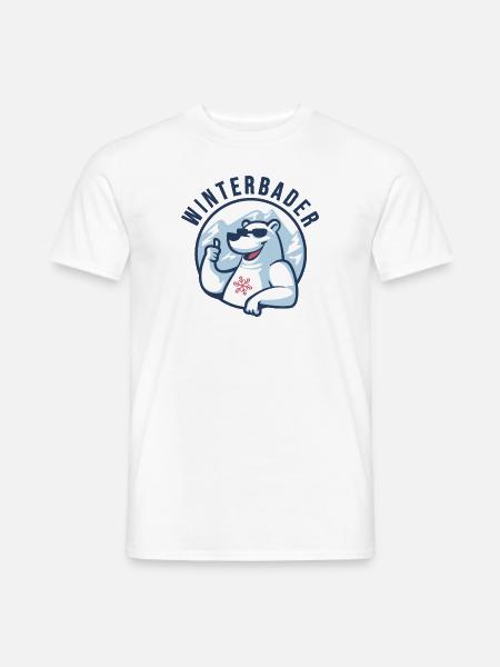 eisbader winterbader eisbär cool nordpol eis bär - Männer T-Shirt - Weiß