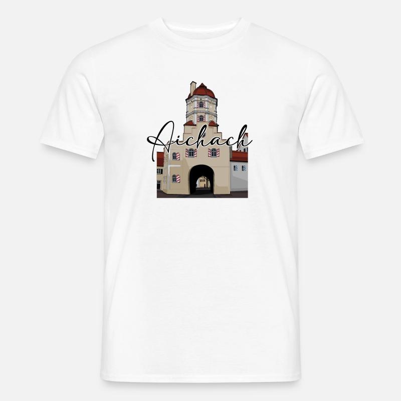 Aichach // Illustration - Männer T-Shirt - Weiß
