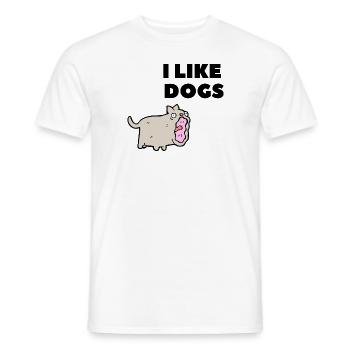 i like Dogs - Männer T-Shirt - Weiß - Vorne - AI Model Male 178 dark (178cm)