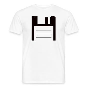 Floppy disk - Men's T-Shirt - white - Front - AI Model Male 178 dark (178cm)