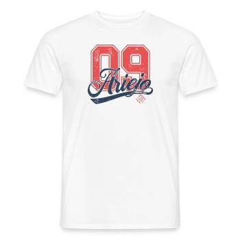 09 Ariejo (Ariège) Vintage - Männer T-Shirt - Weiß - Vorne - AI Model Male 178 dark (178cm)