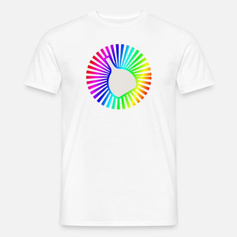 Bocksbeutel Regenbogen - Männer T-Shirt - Weiß