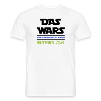 das wars rentner 2024 - Männer T-Shirt - Weiß - Vorne - AI Model Male 178 dark (178cm)