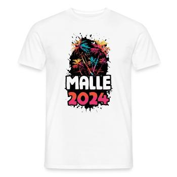Malle Party Crew - Men's T-Shirt - white - Front - AI Model Male 178 dark (178cm)