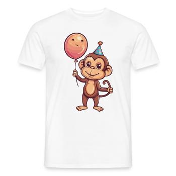 Affe Geburtstag Baby - Männer T-Shirt - Weiß - Vorne - AI Model Male 178 dark (178cm)