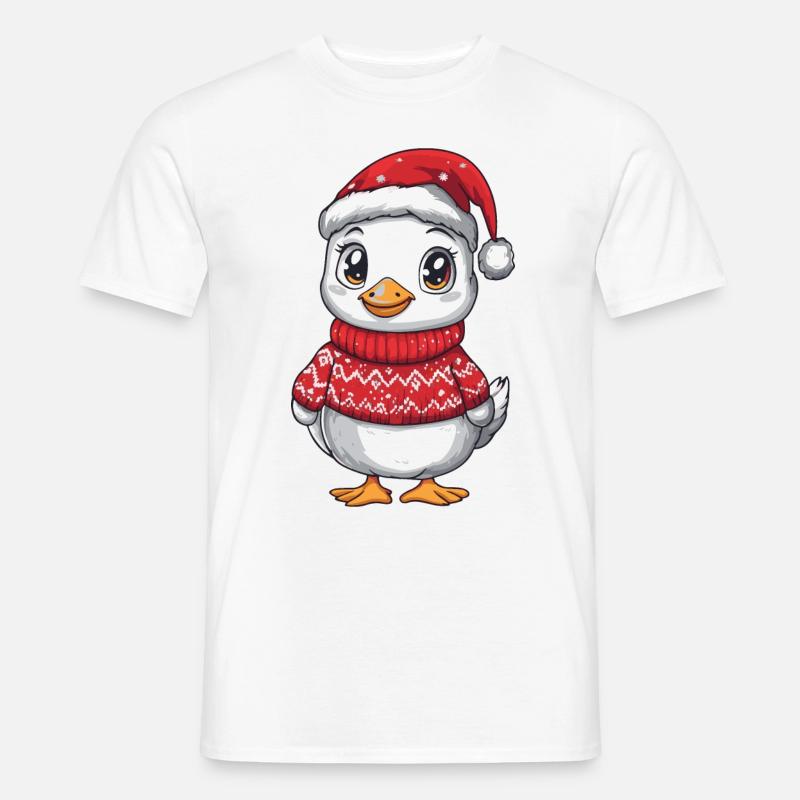 Gans Weihnachten Comic - Männer T-Shirt - Weiß