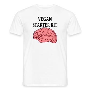 Végétalien végan végétalien disant - T-shirt homme - blanc - Devant - AI Model Male 178 dark (178cm)