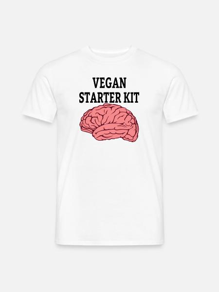 Vegan Veggie Veganer Spruch - Männer T-Shirt - Weiß
