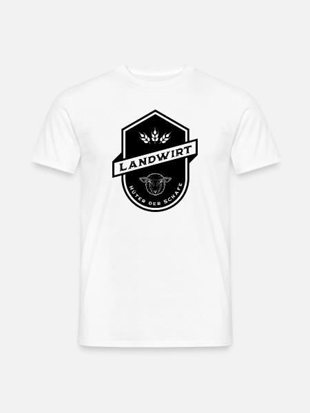Lustiges T-Shirt Landwirt Schafe Bauer Geburtstag - Männer T-Shirt - Weiß