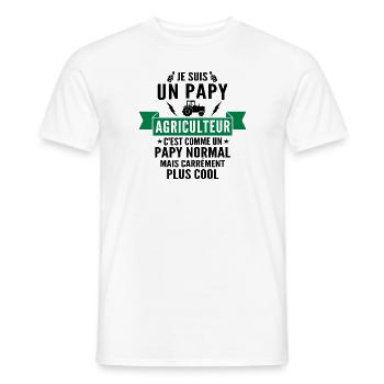 je suis un papy agriculteur - T-shirt homme - blanc - Devant - AI Model Male 178 dark (178cm)