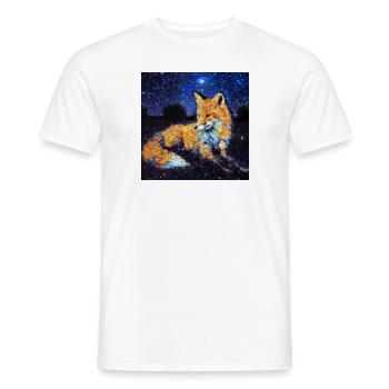 Fuchs unter einem Sternenhimmel - Männer T-Shirt - Weiß - Vorne - AI Model Male 178 dark (178cm)