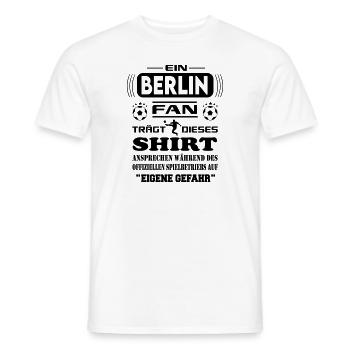 Fußball Fan Fussballverein Berlin - Männer T-Shirt - Weiß - Vorne - AI Model Male 178 dark (178cm)