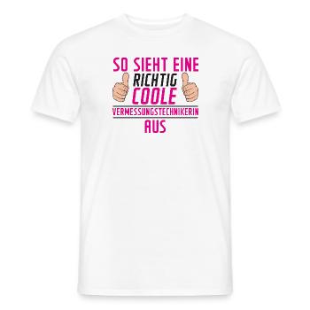 Vermessungstechnikerin | lustig | Techniker - Männer T-Shirt - Weiß - Vorne - AI Model Male 178 dark (178cm)