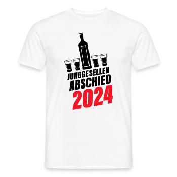 Enterrement de vie de garçon 2024 - T-shirt homme - blanc - Devant - AI Model Male 178 dark (178cm)