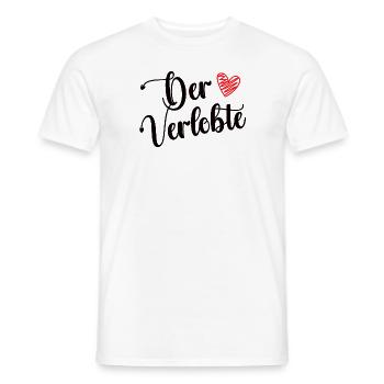 Der Verlobte Freund Verlobung Verlobter Bräutigam - Männer T-Shirt - Weiß - Vorne - AI Model Male 178 dark (178cm)