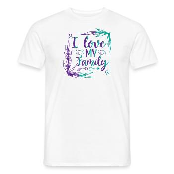 J’aime ma famille - T-shirt homme - blanc - Devant - AI Model Male 178 dark (178cm)