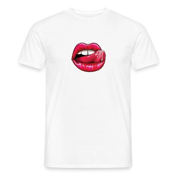 Lick the Lips coloré - T-shirt homme - blanc - Devant - AI Model Male 178 dark (178cm)