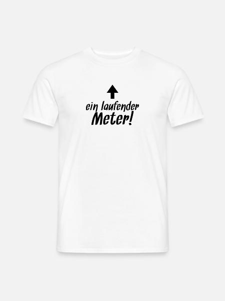 ein laufender Meter T-Shirt - Männer T-Shirt - Weiß