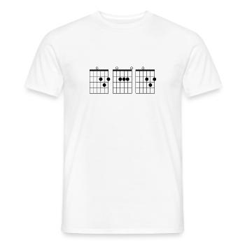 Poignée de guitare DAD père cadeau - T-shirt homme - blanc - Devant - AI Model Male 178 dark (178cm)