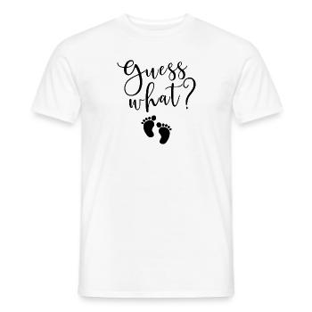 Guess what pregnancy gift - Men's T-Shirt - white - Front - AI Model Male 178 dark (178cm)