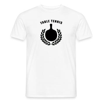 tischtennis - Männer T-Shirt - Weiß - Vorne - AI Model Male 178 dark (178cm)