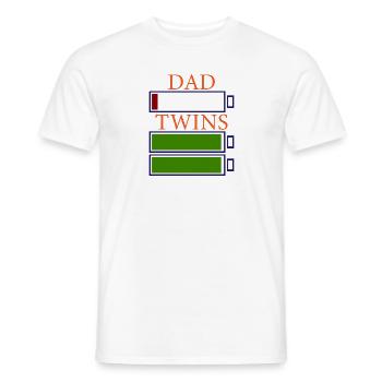 Dad Twins Dad Father Father's Day Gift - Men's T-Shirt - white - Front - AI Model Male 178 dark (178cm)