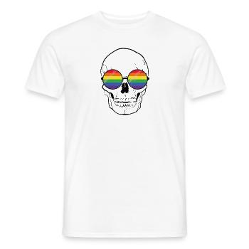 Totenkopf Lgbt Pride Month Gay Geschenk - Männer T-Shirt - Weiß - Vorne - AI Model Male 178 dark (178cm)