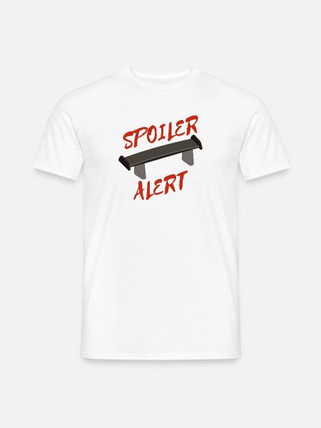Spoiler Alert Tuner Tuning Auto Kfz Mechaniker - Männer T-Shirt - Weiß