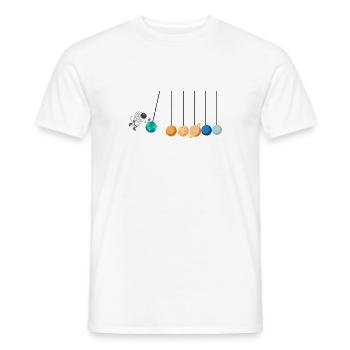 Astronaut cosmos astronomy space rocket - Men's T-Shirt - white - Front - AI Model Male 178 dark (178cm)