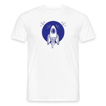 Art cosmos astronomie fusée spatiale - T-shirt homme - blanc - Devant - AI Model Male 178 dark (178cm)