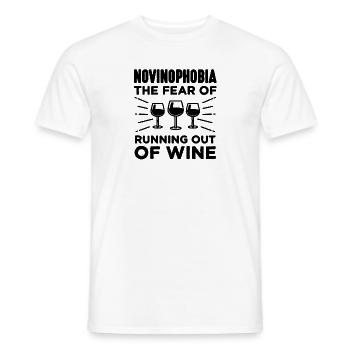 novinophobia - Men's T-Shirt - white - Front - AI Model Male 178 dark (178cm)