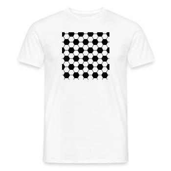 soccer pattern - Men's T-Shirt - white - Front - AI Model Male 178 dark (178cm)