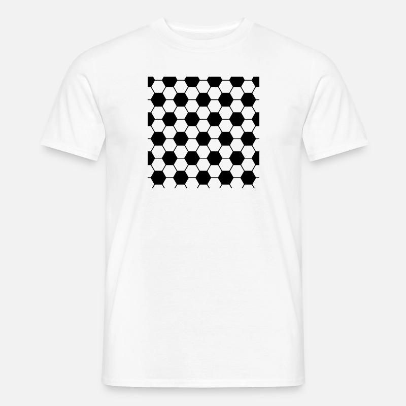 Fußball Muster - Männer T-Shirt - Weiß